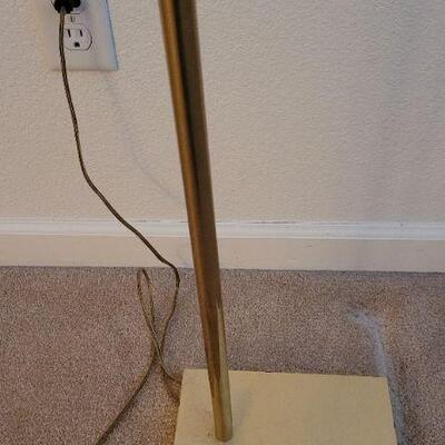 Lot 81: Vintage 48" Mid Century Modern Dimmable Brass Floor Lamp