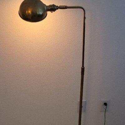 Lot 81: Vintage 48" Mid Century Modern Dimmable Brass Floor Lamp