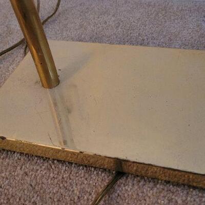 Lot 81: Vintage 48" Mid Century Modern Dimmable Brass Floor Lamp