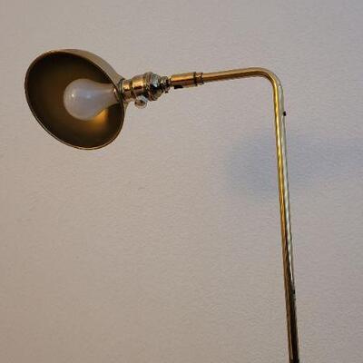 Lot 81: Vintage 48" Mid Century Modern Dimmable Brass Floor Lamp
