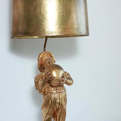Lamp Lot - 2 lamps - Huge Gold Figural Table Lamps Neoclassical  Hollywood Regency YD# 22-0001