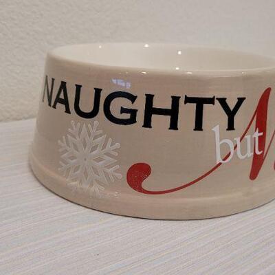 Lot 90: Ceramic Pet Water/Food Bowl NAUGHTY BUT NICE
