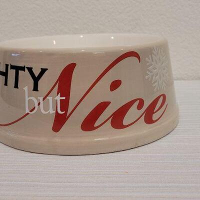Lot 90: Ceramic Pet Water/Food Bowl NAUGHTY BUT NICE