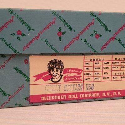 Lot 98: Vintage New Stock MADAME ALEXANDER Doll- GREAT BRITAIN 558