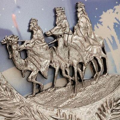 Lot 100: Vintage 7.5"  Michael Ricker Pewter Plate 3 WISE MEN