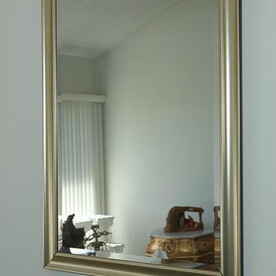 Large Rectangular Light Gold Framed Mirror YD#022-0013