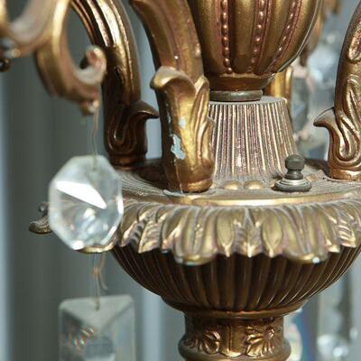 Street Lamp Style 5 Globe Table Lamp with Crystal Accents YD#022-0025