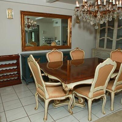French Provincial Dining Room Table and Chairs by Kargus YD#022-0030