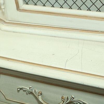 French Provincial Mid Century Hutch Buffet China Cabinet YD#022-0031