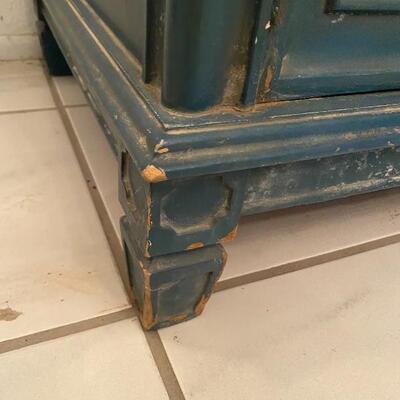 Green and Gold Painted Sideboard Buffet Cabinet YD#022-0032