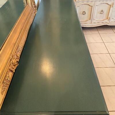 Green and Gold Painted Sideboard Buffet Cabinet YD#022-0032