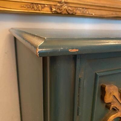 Green and Gold Painted Sideboard Buffet Cabinet YD#022-0032