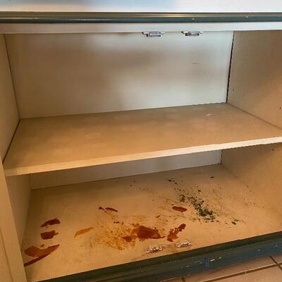 Green and Gold Painted Sideboard Buffet Cabinet YD#022-0032