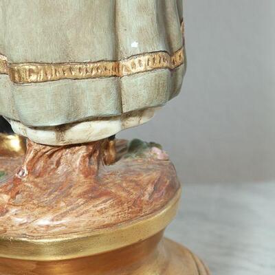 Vintage Gold Moreau Marbro Lamp Co Figural Boy and Girl Pair YD#022-0042