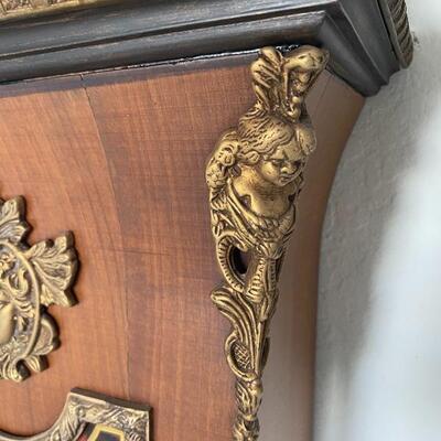 Ornate FHS Franz Hermle & Sons Germany Clock with Pedestal Base YD#022-0048