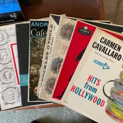 Lot 12L. Assortment of 1950s LP sand 45 RPM records--$65
