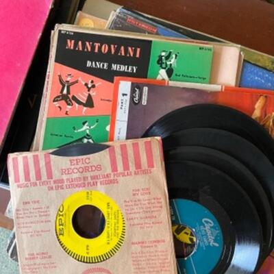 Lot 12L. Assortment of 1950s LP sand 45 RPM records--$65