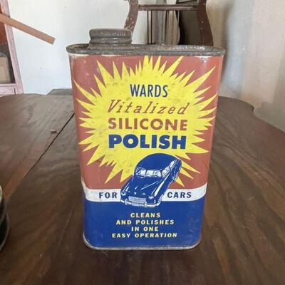 vintage Wards silicone polish tin