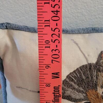Lot 110: Needlepoint Sleeping Kitty Pillow
