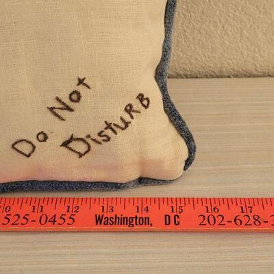 Lot 110: Needlepoint Sleeping Kitty Pillow