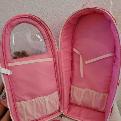 Lot 114: Journey Girl Doll with Carrying Case, an Outfit, Umbrella and lots of Shoes