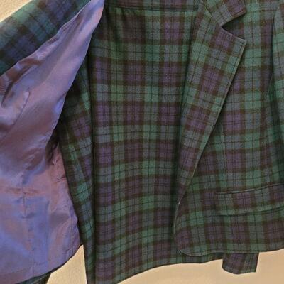 Lot 125: PENDLETON Blue & Green Plaid Skirt Suit size 20