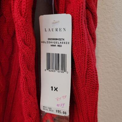 Lot 133: NEW Ralph Lauren Red Sweater with Tags