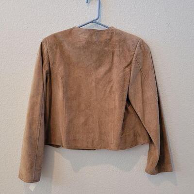 Lot 146: New Light Brown Short Suede Jacket 