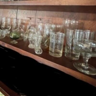 Lot 31DR. Assorted glassware, vintage and contemporary--$45