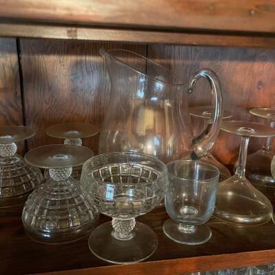 Lot 32DR. Assorted glassware, vintage and contemporary--$45