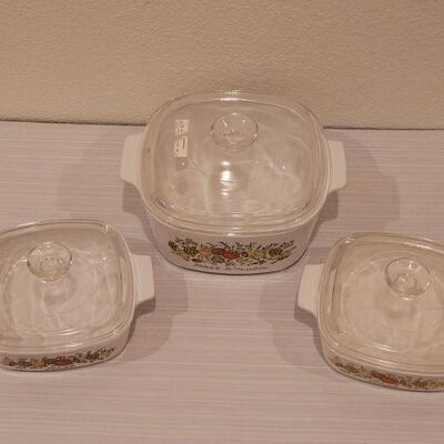 Lot 158: (3) Vintage Spice of Life Corning Ware Set