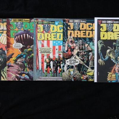 Judge Dredd Lot containing 5 issues. (1983,Eagle Comics)  8.0 VF