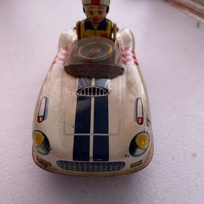 Japanese tin litho battery operated race car
