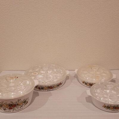 Lot 162: Vintage Spice of Life Round Corning Ware Set