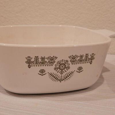 Lot 165: (3) Mixed Pattern Corning Ware Dishes - no lids