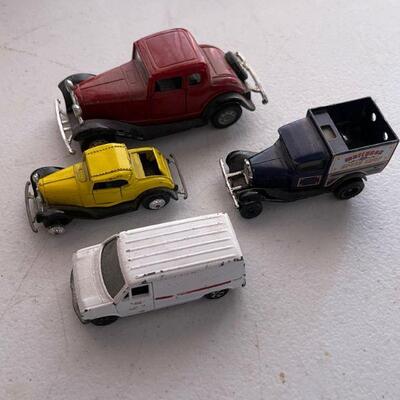 Group of small cars and trucks 