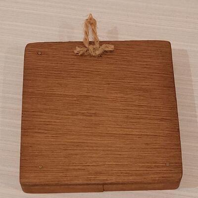 Lot 175: Wood Photo Frame and Wood and Marble Glass Night Light