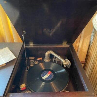 Lot 44DR. Vintage record player by Starr of Richmond, Indiana (39â€W x 21â€D x 33â€T)--$95