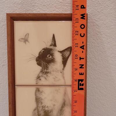 Lot 187: Mid Century Modern Siamese Tile Art
