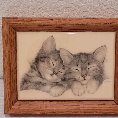 Lot 188: (2) Kitty Tile Art