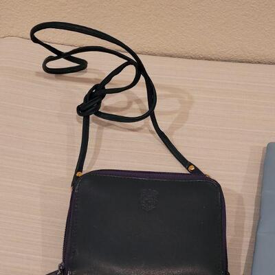 Lot 193: New Blue Purse and Leather Crossbody Wallet Purse