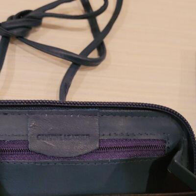 Lot 193: New Blue Purse and Leather Crossbody Wallet Purse