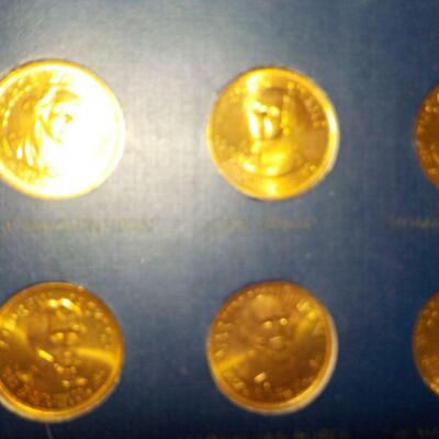" 35- piece Solid Bronze Collector ' "Set of Franklin Mint President Coins".