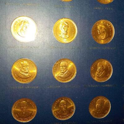 " 35- piece Solid Bronze Collector ' "Set of Franklin Mint President Coins".