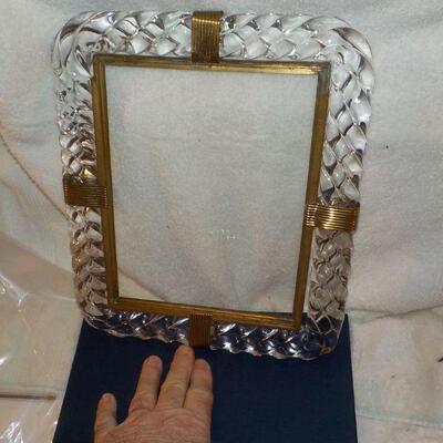 " Vintage solid Twisted Glass Table top Make up and jewelry Plate",