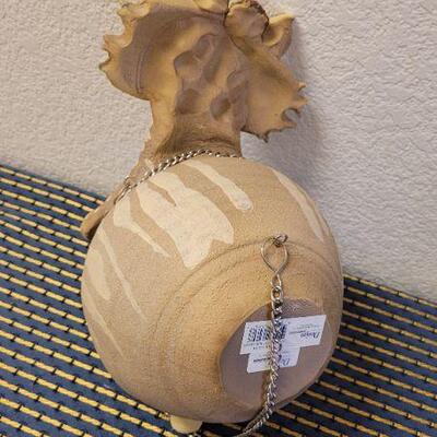 Lot 208: 12" Tall DESIGN IMPRESSIONS Patio Outdoor Art Cat Themed Bird Nest