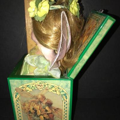 1980s Gorse Fairy Music Box - Rhapsody On A Theme by Paganini - Art by Cicely Mary Barker