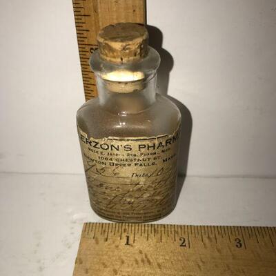 Antique Medicine Bottle Original Label & Contents