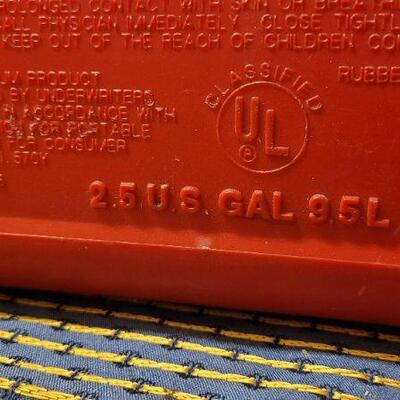 Lot 220: 2.5 Gallon Gasoline Container (has 1" of Unleaded inside)