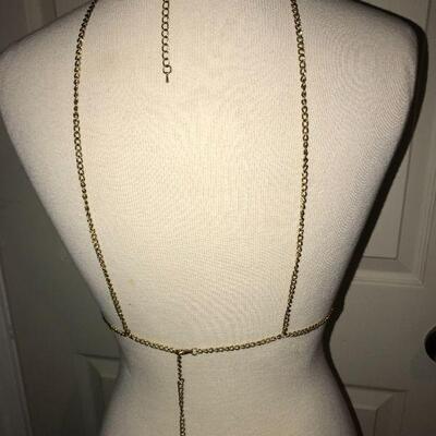 Vintage Costume Jewelry Exotic Dancer Bralette Adjustable